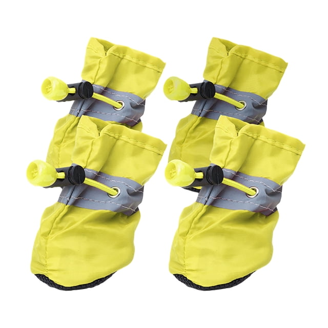 Protective Pet Footwear Set for Dogs and Cats with Secure Grip Traction Sole Design 4PCS