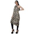 thumbnail image 4 of Moomaya Robe Kurti à une Épaule Imprimée pour Femme, Sans Manches, à Col Bénitier, Style Bohème, Tenue de Soirée de Designer, 4 of 7