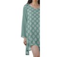 thumbnail image 4 of Moomaya Chemise à Manches Longues Femme Imprimée Robes Grande Taille Rayonne Tuniques Courtes, 4 of 4