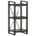 thumbnail image 5 of vidaXL 3-Tier Bookcase Black 40x30x80 cm Solid Mango Wood, 5 of 5