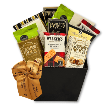 Panier-cadeau Gastronomique de Petites Bouchées Savoureuses avec Friandises