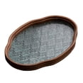 thumbnail image 4 of GROWTH TANK Begonia Flower Glass Tray Snack Countertop Bread Fruit Desk Tray Decorative Tray Clear Small, 4 of 9