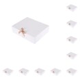 thumbnail image 1 of QualitChoice 10 Pieces Paper Gift Packaging Box with Ribbon Wedding Ceremony Engagement Cookie Candy Packing Case Portable Favor Boxes White 31x26x8cm White 27x20x8cm, 1 of 6