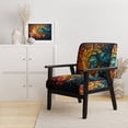 thumbnail image 2 of Designart "Mystic Rangoli Colorful Indian Artistry III" Multi-Color Indian Upholstered Accent Chair - Global Arm Chair For Living Room, 2 of 7