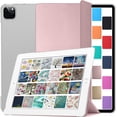 thumbnail image 1 of DuraSafe Cases iPad PRO 11 2020 2021 2022 [ PRO 11 Inch 2 3 4 Generation ] Trifold PC Lightweight Smart PU Leather Protective Hard Back Cover - Rose Gold, 1 of 7