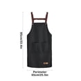 thumbnail image 3 of PVC Kitchen Apron with Phone Pocket | Waterproof, Oil-Resistant & Machine Washable | H-Strap Design | Multiple Colors Available | Ideal for Cooking, Baking & Kitchen Work | 85x65cm/33.4x25.5in, 3 of 6