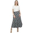 thumbnail image 3 of Phagun Robe Bohème Chic pour Femmes, Jupe Portefeuille Noire en Coton Imprimé Ikat Réversible, 3 of 6