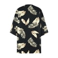 thumbnail image 5 of TIMIFIS Womens Floral Chiffon Kimono Cardigans Loose Beach Cover Up Half Sleeve Tops-Black-LFall, 5 of 5