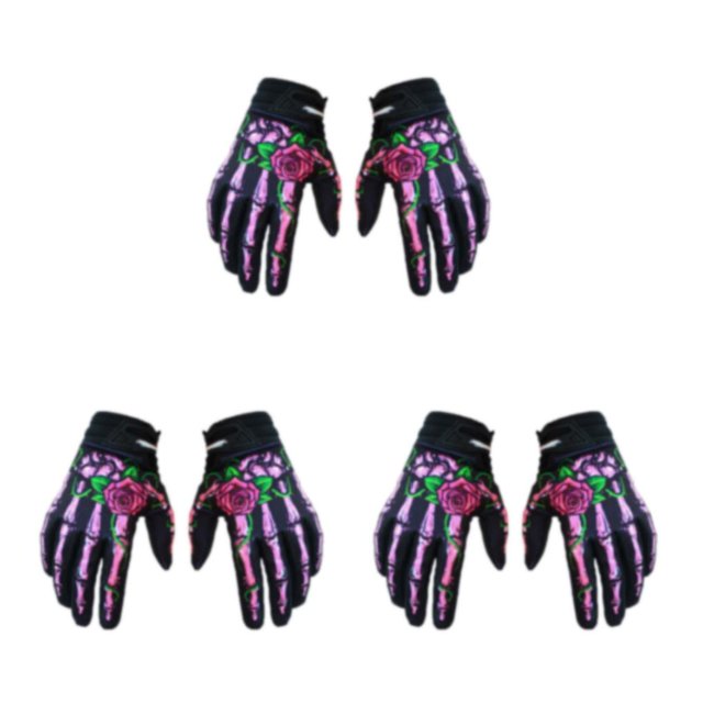 Baohd Lightweight And Shockproof Skeleton Riding Gloves For Autumn Winter Breathable And Comfortable Nylon Multifunctional pink XL 3Set