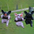 thumbnail image 4 of Hanging Statue Animal Pig Shape Landscape Pendant Resin Simulation Swing Figurines Outdoor Decorations, 4 of 10