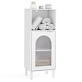 thumbnail image 4 of Costway Armoire de Salle de Bain au Sol en Bois Organisateur de Rangement Latéral avec Tablette Ajustable Blanc, 4 of 4