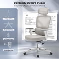 thumbnail image 1 of EDTara Mesh Ergonomic Office Chair, High-Back Swivel Design With Adjustable Lumbar Support, 3d Armrests and Reclining Back, 1 of 8