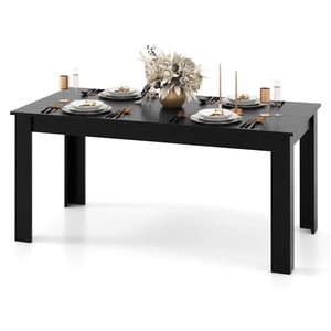 Gymax 63'' Dining Table Rectangular Modern Kitchen Table For 6 People Home Furniture