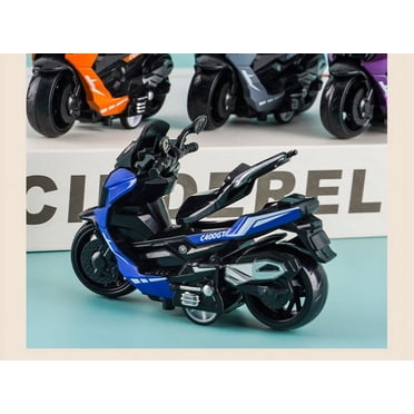 Meitianfacai Modèle de Moto Jouet Mini Alliage Métal Moulage sous Pression Modèle de Moto Noir Modèle de Moto Jouet Modèle de Course de Moto de Sport Série Garçon Cadeau