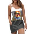thumbnail image 2 of Jusqu'à 50 % de Rabais Horkkom Robes d'Été pour Femmes Plage Col en V Robes d'Été Bretelles Spaghetti Taille Robe Mini avec Poche TTG, 2 of 6