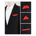 thumbnail image 4 of INSPIRE CHIC Men's Pocket Square Solid Color Handkerchiefs Self-folded For Wedding Party Red One Size, 4 of 4