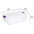 thumbnail image 2 of Sterilite 32 Quart Clear View Storage Container Tote with Lid, (12 Pack), 2 of 10