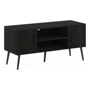 Pemberly Row Mid-Century TV Stand avec des jambes en bois pour TV Espresso de taille