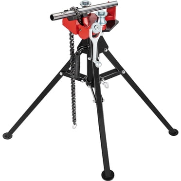 VEVOR Étau de Chaîne pour Trépied, Capacité de Tuyau de 1/8 Pouces-5 Pouces, Support d'Étau de Chaîne de 36,4 Pouces avec Pieds en Acier Pliants Portables, pour Saisir, Soutenir et Plier les Tuyaux en Usine, Atelier et Maison