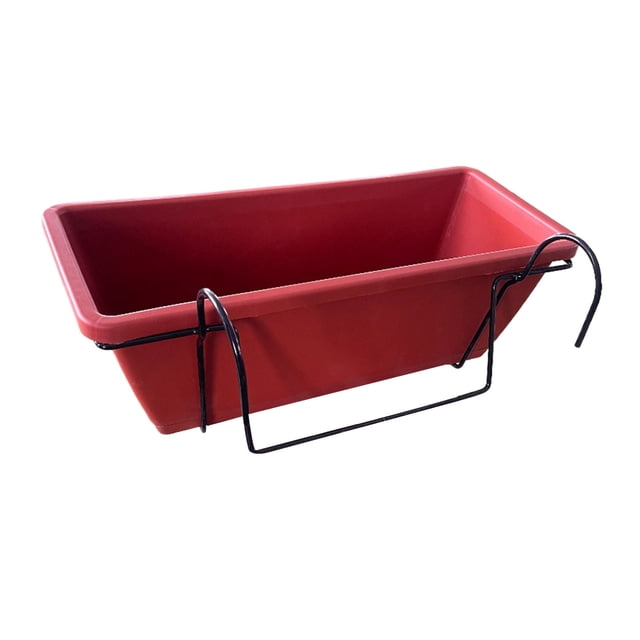 Youkk Belles Décorations de Balcon avec Plateau Fonctionnel Équipé et Support pour Balcon Rouge Brique