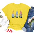 thumbnail image 2 of Hauts d'Été Grande Taille pour Femmes Tendance Femmes Pâques Col Rond T-shirt à Imprimé Nain Haut Manches Courtes Blouse Décontractée Ample Col en V T-shirt Femmes en Liquidation, 2 of 4