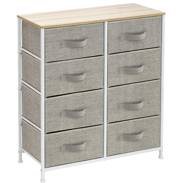 Sorbus Dresser with 8 Drawers- Beige