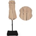 thumbnail image 3 of Patiojoy 15 Ft Outdoor Double-Sided Patio Umbrella with Base Beige, 3 of 3