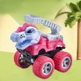 thumbnail image 4 of Dinosaur Construction Car Toy, Press And Go Motion Vehicle, Simulation Excavator Truck Model, Inertia Powered Push Drive Toy, Durable Plastic Engineering Vehicle With Grip Wheels, 4 of 6