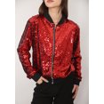 thumbnail image 4 of Veste à Paillettes pour Femmes à Manches Longues avec Fermeture Éclair Frontale et Poignets Côtelés, 4 of 5