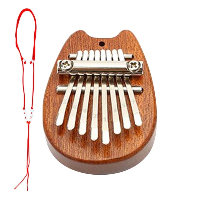 Wdhugt 8 Key Kalimba Thumb Piano Mini Musical Instrument With Wooden Body And Stainless Steel Keys Portable Gift For Kids And Beginners