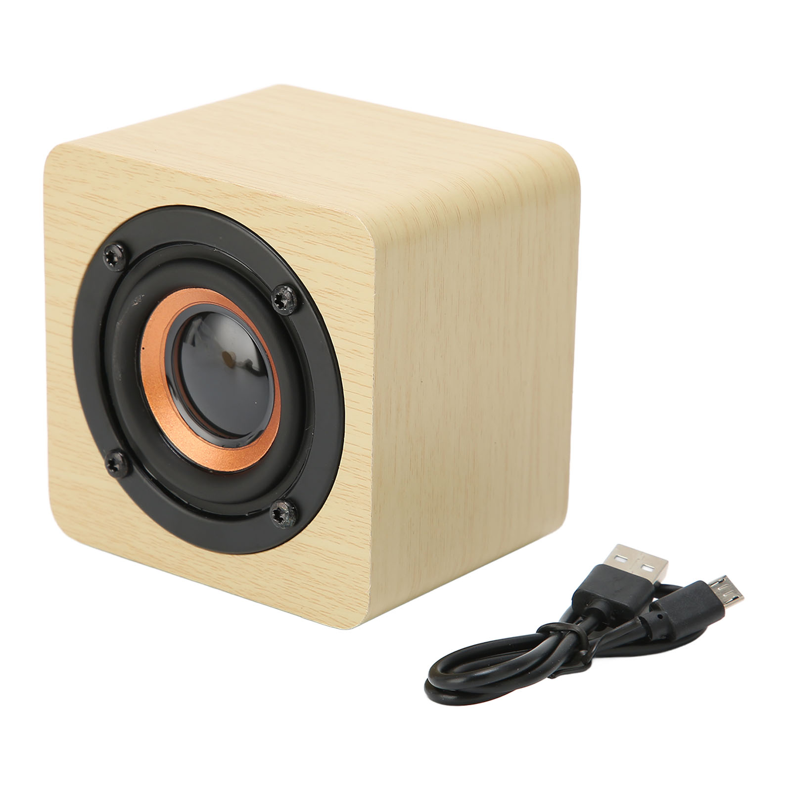 Bluetooth speaker multi-function retro wireless Bluetooth speaker portable wireless mini speaker suitable for home travel outdoors[Yellowwood grain]