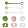 thumbnail image 2 of Oleegame 1PC Silicone Spill Stopper Set Of 3 Compatible With Cup 1.0&2.0 30oz/40oz Cup Accessories Leak Stopper Including 3 Cover Cap 3 Square Spill Stopper And 3 Roun Pink, 2 of 5