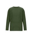 thumbnail image 4 of Penkiiy Chandail à Col Rond pour Homme Coupe Ajustée Léger à Manches Longues Tricoté Chandails TG Vert Armée, 4 of 5