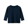thumbnail image 1 of Hiiyo Big Boys Long Sleeve Basic T Shirt Casual Tees Solid Color Round Neck Loose Undershirt, 1 of 2