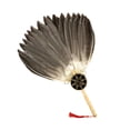 thumbnail image 3 of Esquirla Ancient Chinese Zhuge Liang Feather Fan Adult Feather Handheld Fan for Party F, 3 of 8