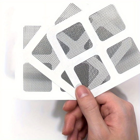 50PCS Window Screen Repair Kit Tape 4 x 4 Inch Strong Adhesive Waterproof Cover Mesh Sticky Wires Patches for Door Window Screen Covering up Holes DIY Repairment