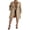 Khaki, variant on Gupgi Women Windcoat Double Breasted Trench Coat Classic Belted Lapel Overcoat