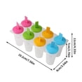 thumbnail image 3 of DIY Plastic Popsicle Molds Set | Eight Colorful Mini Square Ice Cream Makers with Lids | Spill-Proof Freezer Ice Pop Tray | Food-Grade DIY Snow Cone Molds | Easy Clean | 8-Pack | Kids &, 3 of 7