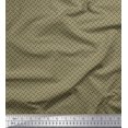 thumbnail image 1 of Soimoi Moss Georgette Fabric Diagonal Line Geometric Print Sewing Fabric Yard 42 Inch Wide, 1 of 3