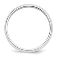 thumbnail image 3 of Or Blanc 14 Carats Demi-Rond Poli Gravable 5mm Demi-Rond Bague Taille 6.5 Bijoux Cadeaux pour Femmes, 3 of 4