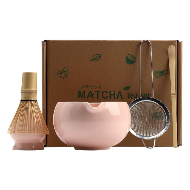 Classic Kitchen Accessories, Matcha Tea Set with Whisk Ceramic Bowl Holder Matcha Making Kit for Traditional Japanese Tea Ideal Matcha Set for Beginners And