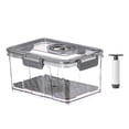 thumbnail image 2 of SSZMDLB Vacuum Sealed Food Storage Container, Transparent Airtight Jar with Manual Pump and Timer Lock, Plastic Kitchen Organizer for Freshness, Freezing, Meal Prep and Leftovers, Food Preservation, 2 of 9