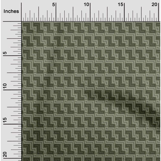 oneOone Viscose Jersey Fabric Greek Key Geometric Print Fabric By Yard 60 Inches