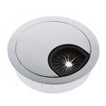 thumbnail image 2 of Thinsony 2Pcs 60mm Computer Desk Table Grommet Cover Port Wire Cable Hole Silver 1Set, 2 of 6
