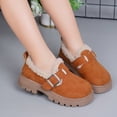 thumbnail image 2 of MIASHUI Girls Winter Ankle Boots Kids Solid Color Warm Plus Shoes,Brown,8-9 Years, 2 of 8
