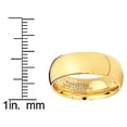 thumbnail image 4 of Men's 7MM 18K Goldtone Plated Dome Tungsten Ring Wedding Band, 4 of 4