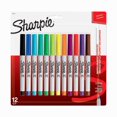 thumbnail image 1 of Marqueurs permanents Sharpie, pointe ultrafine, couleurs assorties, 12 unités, 1 of 10