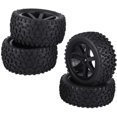 thumbnail image 1 of 4pcs RC Racing Tire, 1/10 RC Truck Wheel Rubber Tire for ZD Racing Buggy Car(Black), 1 of 10