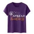 thumbnail image 4 of Aubaines du Jour Liquidation Iumwxz Tunique Coupe Classique Décontractée d'Été T-Shirt T-Shirts pour Femmes Blouse à Imprimé Floral Hauts Manches Courtes Col Rond Blouse Hauts pour Femmes Tendance Petit Budget Fête, 4 of 4