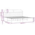 thumbnail image 4 of vidaXL Metal Bed Frame with Headboard Black 193x203 cm, 4 of 5